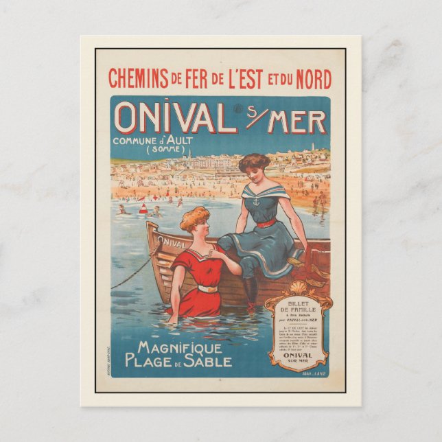 Postcard with Summer Poster Print from France (Front)