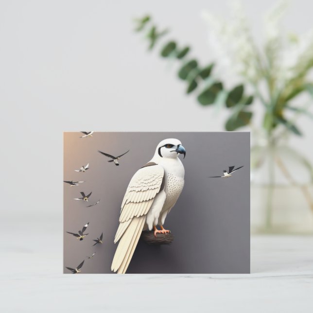 Postcard with Swallow-tailed Kite Bird (Standing Front)