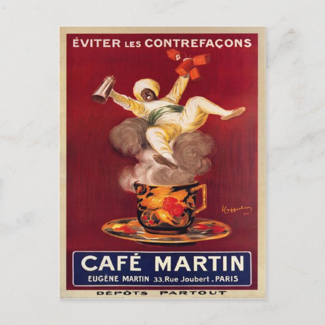 Postcard With Vintage Ad Poster (Front)