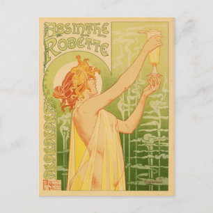 Postcard With Vintage Ad-Poster