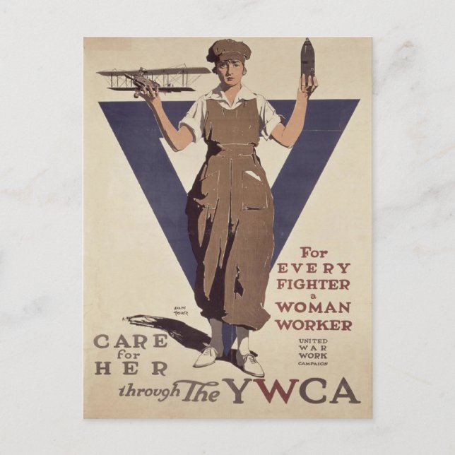 Postcard with WWII Propaganda Poster Print (Front)