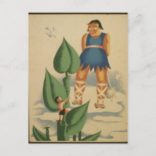 Postcard-WPA-Jack and the Beanstalk Postcard