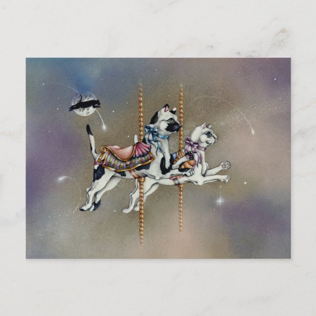Postcards - Carousel Cats SQ (Front)