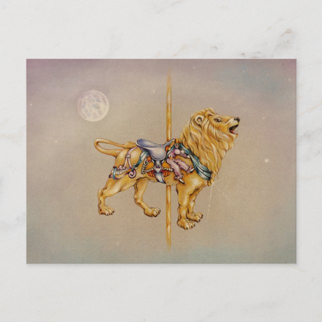 Postcards - Carousel Lion (Front)