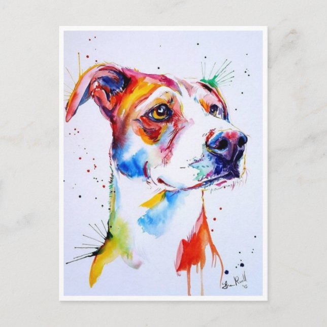 Postcards - Dog Puppy Watercolours (Front)
