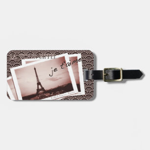 Postcards from Paris Vintage Photograph Luggage Tag