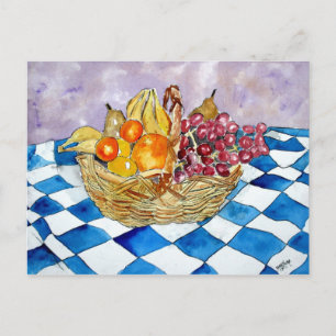 postcards fruit basket still life art post cards