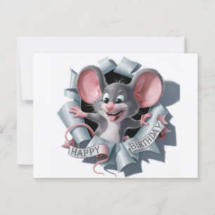 Postcards Happy Birthday Souris