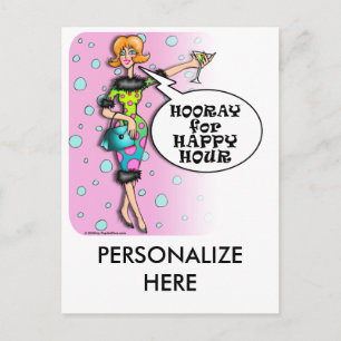 Postcards - Polka Dot Martini Diva