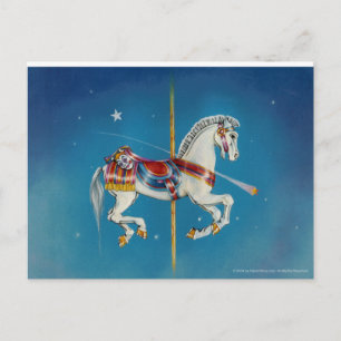 Postcards - Red, White & Blue Carousel Horse