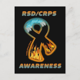 POSTCARDS...RSD/CRPS - Fire & Ice Ribbon Postcard