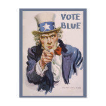 Postcards to Voters UNCLE SAM Vote Blue