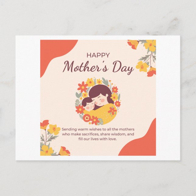 PostcardSweet Greenery Mother's Day Photo Card for (Front)