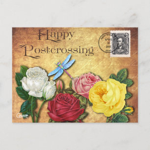 Postcrossing Dragonfly - Postcard