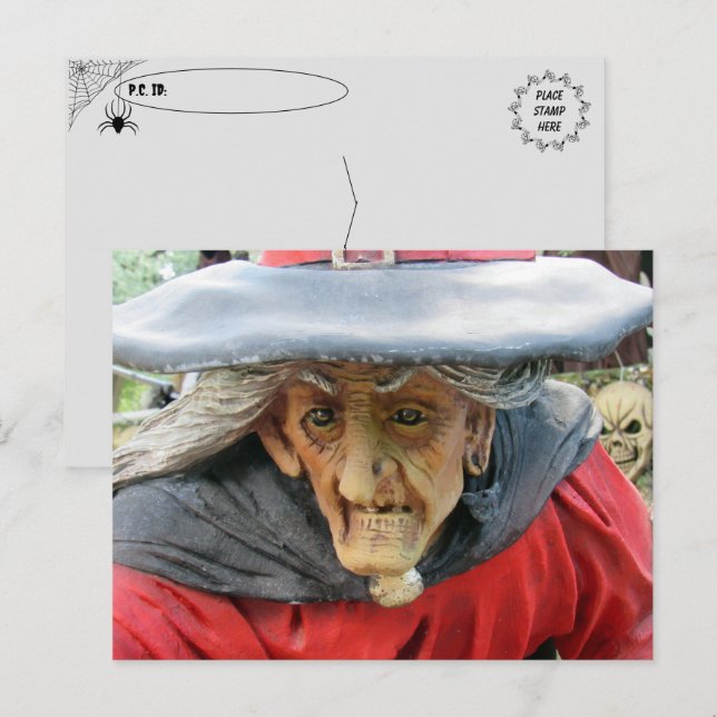 Postcrossing Halloween Witch Postcard (Front/Back)