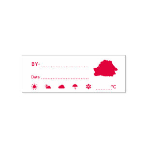 Postcrossing ID BY Belarus Weather Date Self-inking Stamp