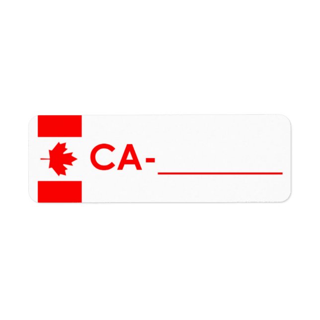 Postcrossing ID Label Canada "Flag Style" (Front)