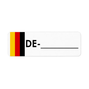 Postcrossing ID Label Germany "Flag Style"