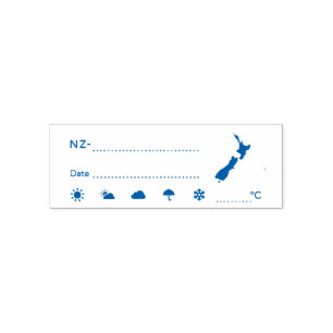 Postcrossing ID NZ New Zealand Weather Date Self-inking Stamp