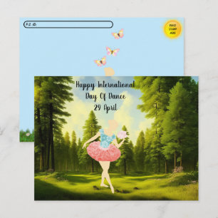 Postcrossing Little Ballerina Day of Dance Apr 29 Postcard