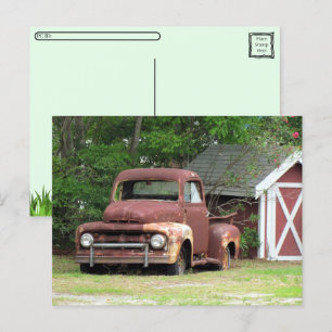 Postcrossing - Old Red Truck Postcard