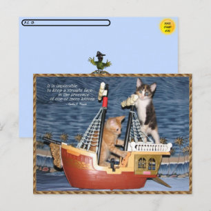 Postcrossing Pirate Kittens Quote Postcard