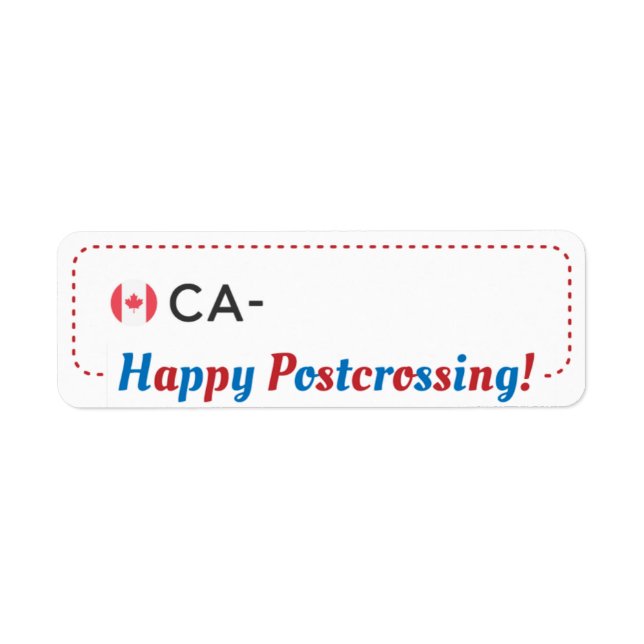 Postcrossing Postcard ID CA Canada Postcrosser ラベル (Front)
