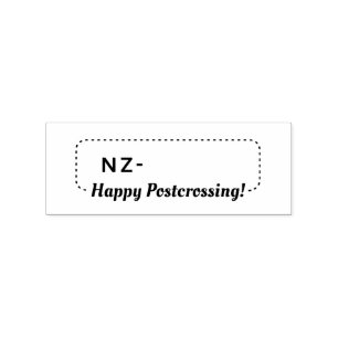 Postcrossing Postcard ID NZ New Zealand Rubber Stamp
