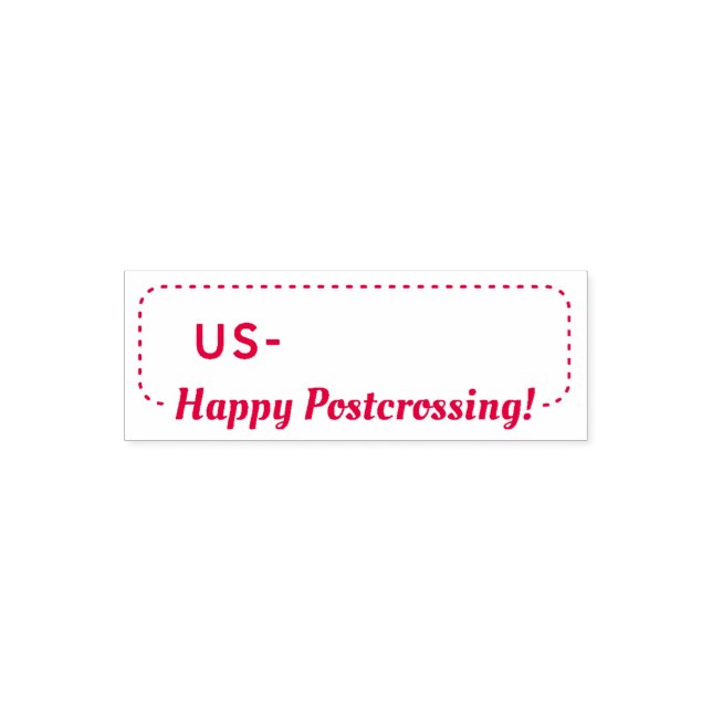 Postcrossing Postcard ID US America Postcrosser Self-inking Stamp (Design)