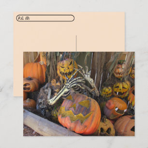 Postcrossing - Pumpkin Ghoul Halloween Postcard