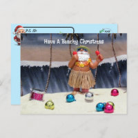 Postcrossing - Santa Claus Beach Party Christmas 