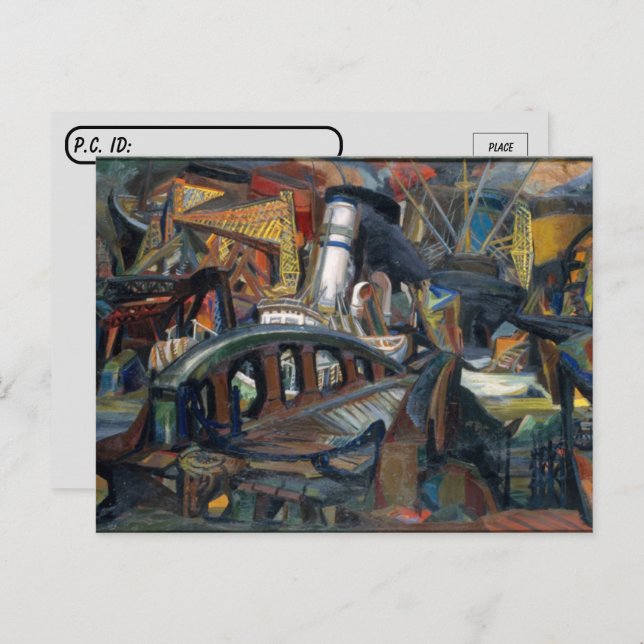 Postcrossing - The Harbour by Josef Presser Postcard (Front/Back)