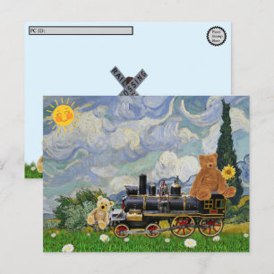 Postcrossing - Travelling Teddy Bears Holiday Postcard