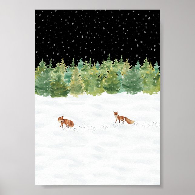 Poster (12,7 x 17,8 cm) - Winter Scene (Front)