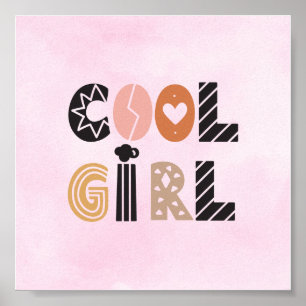 Poster (15,2 x 15,2cm) - Cool Girl