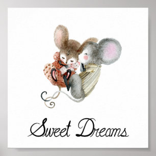 Poster (15,2 x 15,2cm) - Cute Little Mice