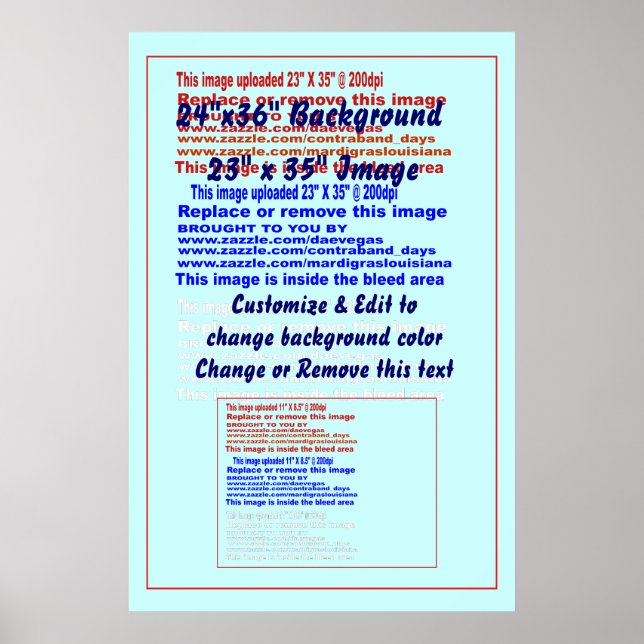 Poster 24" x 36" Background for 23" x 35" Image (Front)