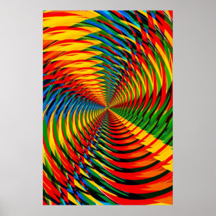 Poster: Abstract / Psychedelic Radial Pattern Poster