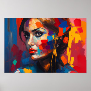 Poster - Abstract Rainbow Woman