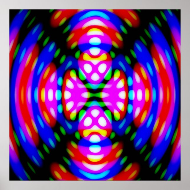 Poster Abstract Trippy Psychedelic Colourful Image (Front)
