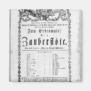 Poster advertisement of `The Magic Flute' Magnet