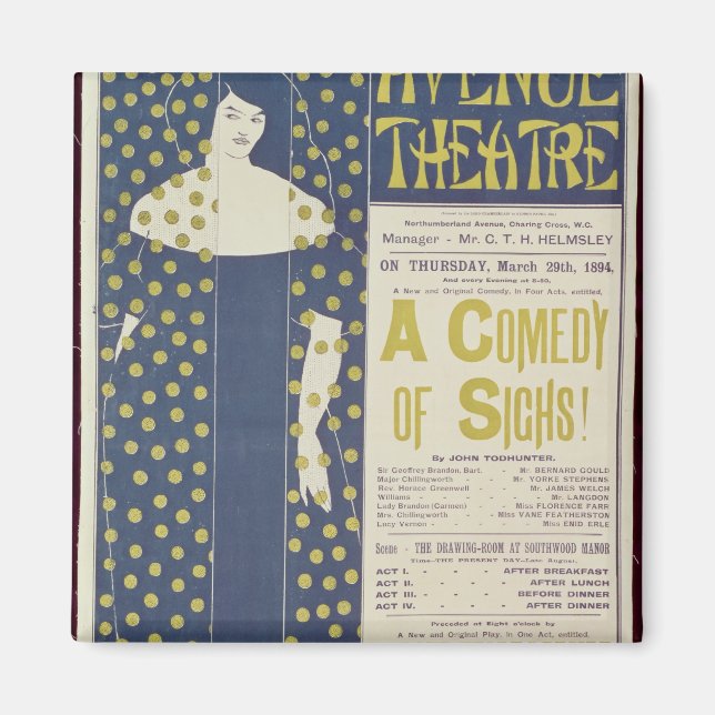 Poster advertising A Comedy of Sighs Magnet (Front)