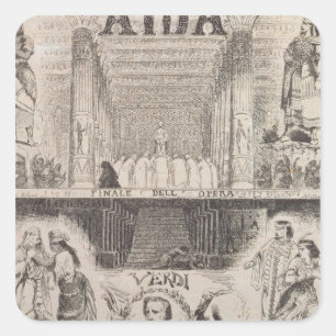 Poster advertising a performance square sticker