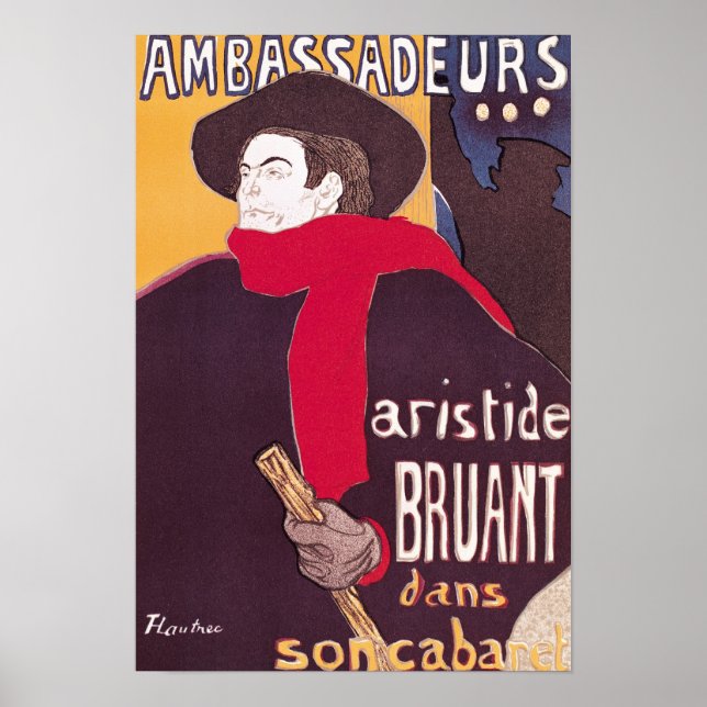 Poster advertising Aristide Bruant (Front)