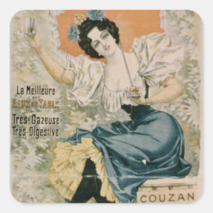 Poster advertising 'Brault Natural Mineral Water f Square Sticker