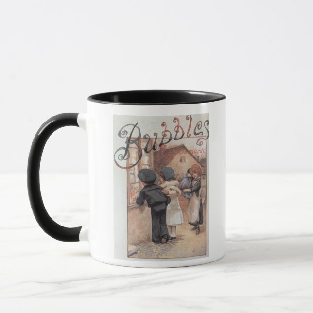 Poster advertising 'Bubbles' magazine Mug (Left)