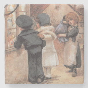 Poster advertising 'Bubbles' magazine Stone Coaster