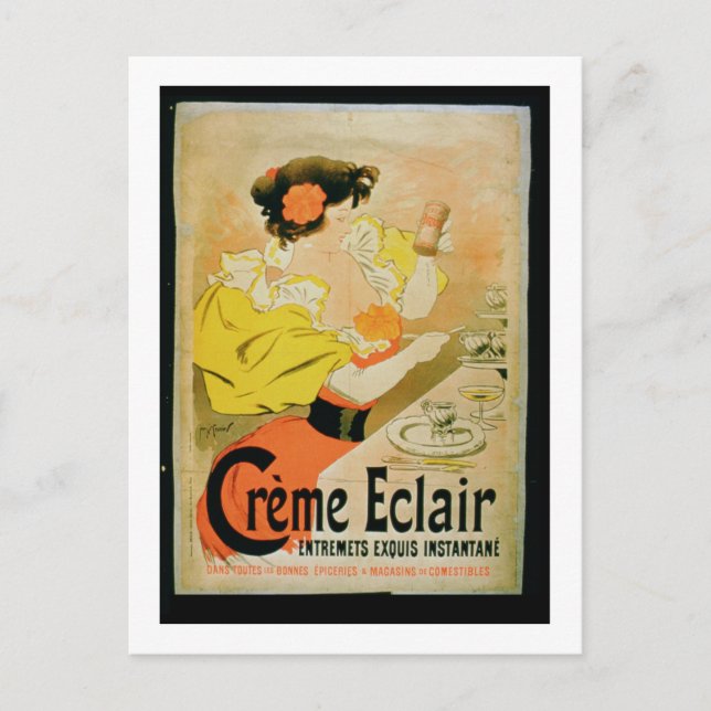 Poster advertising 'Creme Eclair Instant Dessert' Postcard (Front)
