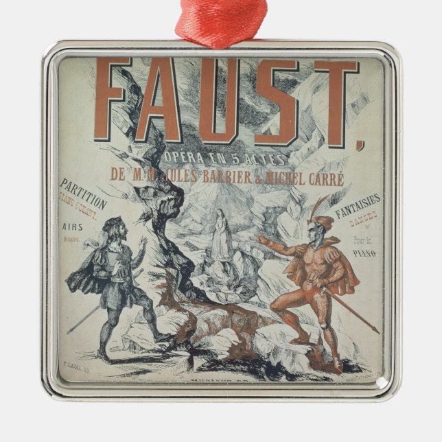 Poster advertising 'Faust' Metal Tree Decoration (Front)
