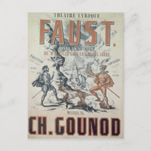 Poster advertising 'Faust' Postcard